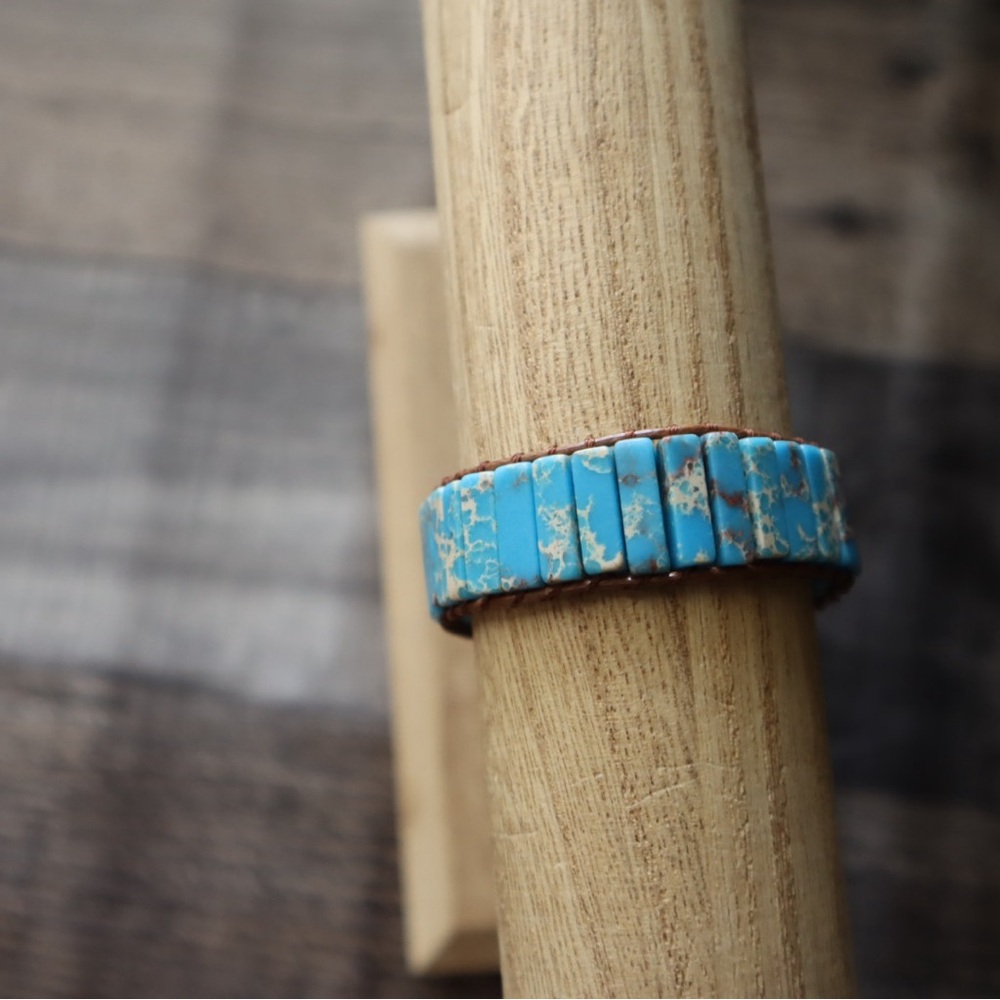 Turquoise Natural Stone Beaded Bracelet